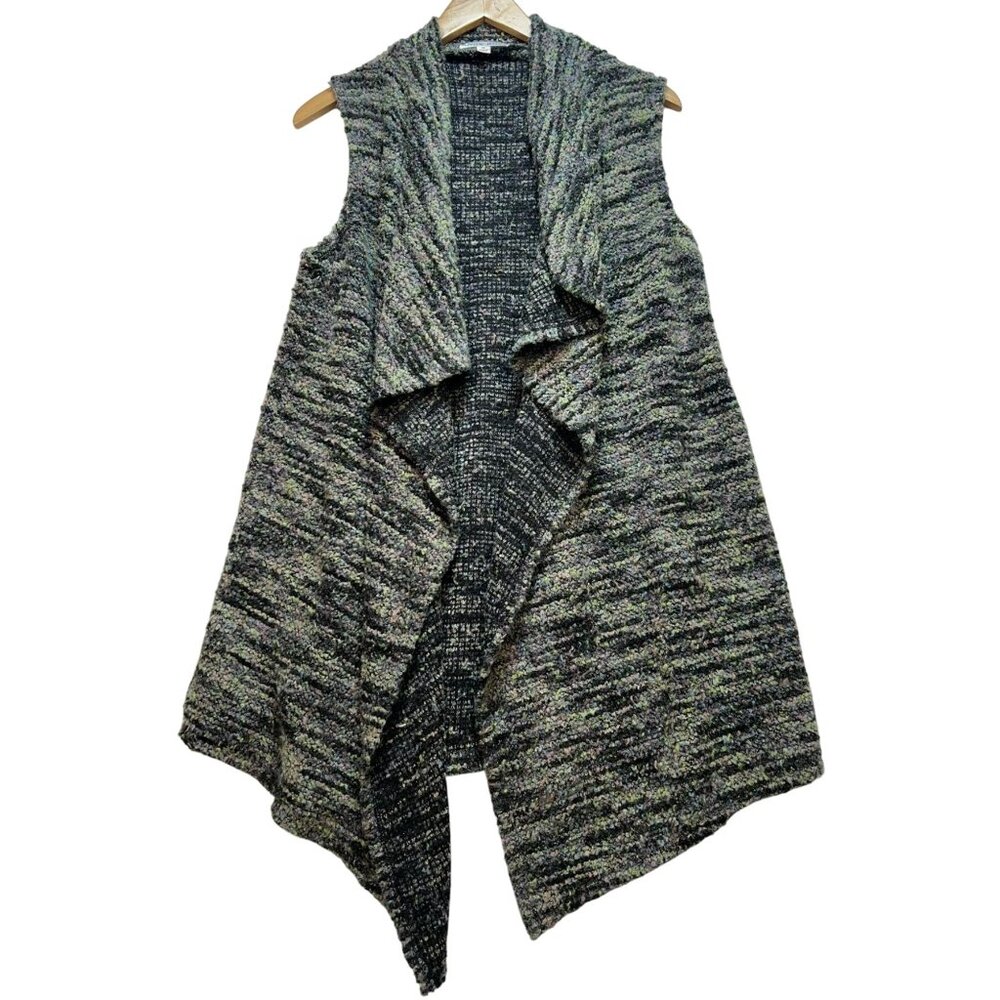 Knox Rose Women's Open Front Cardigan Sweater Knit Sleeveless Size M Multicolor